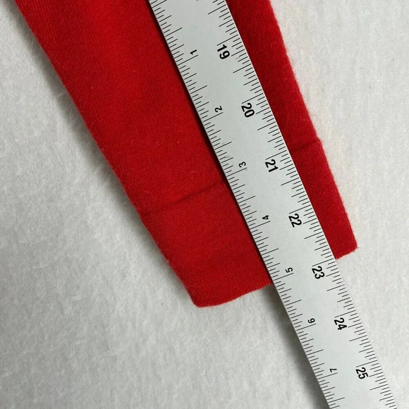 Banana Republic Merino Wool Sweater Women S Red V-Neck Slim Fit Stretch Pullover - Picture 4 of 9